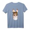 Süßes Kaninchen Hase Ostern Leopard Year of the Rabbit Bunny T-Shirt – Lustiges Geschenk für Hasen- und Karnickelliebhaber zu Ostern, Geburtstag & Weihnachten