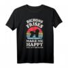 Bichons Frises Make Me Happy You Not So Much Retro Hundeliebhaber T-Shirt – Lustiges Vintage Design für Hundeliebhaber und Tierfreunde