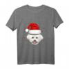 Bichon Frise Ugly Christmas Dog Santa Hat Xmas Langarmshirt für Kinder & Hunde-Liebhaber – Lustiges Weihnachtsgeschenk für Kids, Teens & Familie