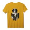 Nettes Border Collie Hund T-Shirt in Schwarz-Weiß – Klassisch geschnitten, ideal für Hundeliebhaber und Tierfreunde