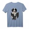 Nettes Border Collie Hund T-Shirt in Schwarz-Weiß – Klassisch geschnitten, ideal für Hundeliebhaber und Tierfreunde
