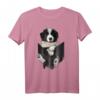 Nettes Border Collie Hund T-Shirt in Schwarz-Weiß – Klassisch geschnitten, ideal für Hundeliebhaber und Tierfreunde