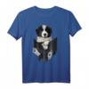 Nettes Border Collie Hund T-Shirt in Schwarz-Weiß – Klassisch geschnitten, ideal für Hundeliebhaber und Tierfreunde