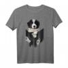 Nettes Border Collie Hund T-Shirt in Schwarz-Weiß – Klassisch geschnitten, ideal für Hundeliebhaber und Tierfreunde