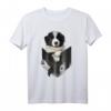 Nettes Border Collie Hund T-Shirt in Schwarz-Weiß – Klassisch geschnitten, ideal für Hundeliebhaber und Tierfreunde