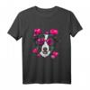 Valentinstag Border Collie Shirt mit Herz – Lustiges Hunde Gesicht T-Shirt für Collie-Liebhaber und Hundebesitzer
