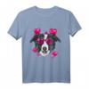 Valentinstag Border Collie Shirt mit Herz – Lustiges Hunde Gesicht T-Shirt für Collie-Liebhaber und Hundebesitzer