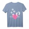 Hunde Liebhaber Pfote Fußabdruck T-Shirt für Sie mit Hund – Süßes Geschenk für Hundebesitzer zu Weihnachten & Geburtstag