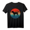 Border Terrier Dog T-Shirt Retro Vintage 70s Silhouette - Perfektes Geschenk für Hundeliebhaber, Hundemütter & Hundeväter