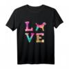 Bunte Aquarellmalerei Border Terrier Hundeliebhaber T-Shirt – Perfektes Geschenk für Männer zu Geburtstag oder Weihnachten