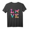 Bunte Aquarellmalerei Border Terrier Hundeliebhaber T-Shirt – Perfektes Geschenk für Männer zu Geburtstag oder Weihnachten