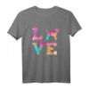 Bunte Aquarellmalerei Border Terrier Hundeliebhaber T-Shirt – Perfektes Geschenk für Männer zu Geburtstag oder Weihnachten