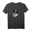 Border Collie Herz Hundeportrait T-Shirt – Für Hundebesitzer und Liebhaber dieser besonderen Hunderasse