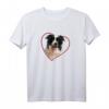Border Collie Herz Hundeportrait T-Shirt – Für Hundebesitzer und Liebhaber dieser besonderen Hunderasse