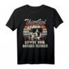 Border Terrier Girl Cool Vintage Retro T-Shirt – Perfektes Weihnachtsgeschenk für Hundemamas & Border Terrier Fans