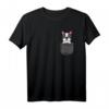 Lustiges Boston Terrier Mama Papa Hund in der Tasche T-Shirt – Perfektes Geschenk für Hundeliebhaber zu Weihnachten, Geburtstag & Valentinstag