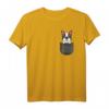 Lustiges Boston Terrier Mama Papa Hund in der Tasche T-Shirt – Perfektes Geschenk für Hundeliebhaber zu Weihnachten, Geburtstag & Valentinstag