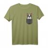 Lustiges Boston Terrier Mama Papa Hund in der Tasche T-Shirt – Perfektes Geschenk für Hundeliebhaber zu Weihnachten, Geburtstag & Valentinstag