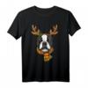 Boston Terrier Weihnachtsshirt Xmas Rentier Haustier Hundeliebhaber T-Shirt – Lustiges Weihnachtsgeschenk für Hundeliebhaber und Tierfreunde