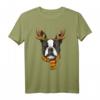 Boston Terrier Weihnachtsshirt Xmas Rentier Haustier Hundeliebhaber T-Shirt – Lustiges Weihnachtsgeschenk für Hundeliebhaber und Tierfreunde
