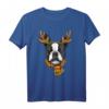 Boston Terrier Weihnachtsshirt Xmas Rentier Haustier Hundeliebhaber T-Shirt – Lustiges Weihnachtsgeschenk für Hundeliebhaber und Tierfreunde