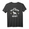 Die mit dem Boston Terrier geht Hunde Frauchen T-Shirt - Lustiges Geschenk für Hundeliebhaberinnen zu Weihnachten & Geburtstag