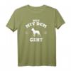 Die mit dem Boston Terrier geht Hunde Frauchen T-Shirt - Lustiges Geschenk für Hundeliebhaberinnen zu Weihnachten & Geburtstag