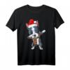 Dabbing Boston Terrier Santa Christmas T-Shirt für Kids, Boys & Tierliebhaber - Lustiges Xmas Shirt für Hundeliebhaber, Tänzer & Party-Outfit