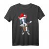 Dabbing Boston Terrier Santa Christmas T-Shirt für Kids, Boys & Tierliebhaber - Lustiges Xmas Shirt für Hundeliebhaber, Tänzer & Party-Outfit