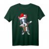 Dabbing Boston Terrier Santa Christmas T-Shirt für Kids, Boys & Tierliebhaber - Lustiges Xmas Shirt für Hundeliebhaber, Tänzer & Party-Outfit