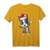 Dabbing Boston Terrier Santa Christmas T-Shirt für Kids, Boys & Tierliebhaber - Lustiges Xmas Shirt für Hundeliebhaber, Tänzer & Party-Outfit