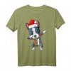 Dabbing Boston Terrier Santa Christmas T-Shirt für Kids, Boys & Tierliebhaber - Lustiges Xmas Shirt für Hundeliebhaber, Tänzer & Party-Outfit