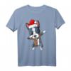 Dabbing Boston Terrier Santa Christmas T-Shirt für Kids, Boys & Tierliebhaber - Lustiges Xmas Shirt für Hundeliebhaber, Tänzer & Party-Outfit