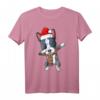 Dabbing Boston Terrier Santa Christmas T-Shirt für Kids, Boys & Tierliebhaber - Lustiges Xmas Shirt für Hundeliebhaber, Tänzer & Party-Outfit