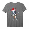 Dabbing Boston Terrier Santa Christmas T-Shirt für Kids, Boys & Tierliebhaber - Lustiges Xmas Shirt für Hundeliebhaber, Tänzer & Party-Outfit