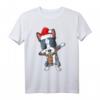Dabbing Boston Terrier Santa Christmas T-Shirt für Kids, Boys & Tierliebhaber - Lustiges Xmas Shirt für Hundeliebhaber, Tänzer & Party-Outfit