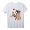 Boxer Hunde Liebe Frauchen Herrchen T-Shirt – Süßes Hunde-Motiv, Perfekt als Geschenk für Hundeliebhaber, Familie und Freunde