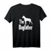 The Dogfather Boxer Hund Silhouette T-Shirt – Lustiges Geschenk für Boxer Fans, Hundeliebhaber & Züchter zu Weihnachten & Geburtstag
