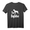 The Dogfather Boxer Hund Silhouette T-Shirt – Lustiges Geschenk für Boxer Fans, Hundeliebhaber & Züchter zu Weihnachten & Geburtstag