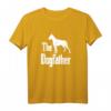 The Dogfather Boxer Hund Silhouette T-Shirt – Lustiges Geschenk für Boxer Fans, Hundeliebhaber & Züchter zu Weihnachten & Geburtstag