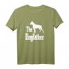 The Dogfather Boxer Hund Silhouette T-Shirt – Lustiges Geschenk für Boxer Fans, Hundeliebhaber & Züchter zu Weihnachten & Geburtstag