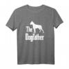 The Dogfather Boxer Hund Silhouette T-Shirt – Lustiges Geschenk für Boxer Fans, Hundeliebhaber & Züchter zu Weihnachten & Geburtstag