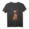 Funny Christmas Boxer Santa Reindeer Light Dog Lover T-Shirt – Lustiges Weihnachtsgeschenk für Hundeliebhaber, Dog Dad & Mom, Familie & Freunde