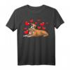 Deutscher Boxer Hund mit Plüschtier und Herzen - Lustiges T-Shirt für Hundehalter, Boxer Fans und Kinder