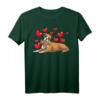 Deutscher Boxer Hund mit Plüschtier und Herzen - Lustiges T-Shirt für Hundehalter, Boxer Fans und Kinder