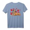 Deutscher Boxer Hund mit Plüschtier und Herzen - Lustiges T-Shirt für Hundehalter, Boxer Fans und Kinder