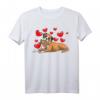 Deutscher Boxer Hund mit Plüschtier und Herzen - Lustiges T-Shirt für Hundehalter, Boxer Fans und Kinder