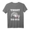 Trust no one - Vertraue niemandem T-Shirt mit Schlangen Muster, gesellschaftskritisches Statement für Skeptiker