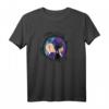 HapFrog Gothic T-Shirt mit Enid Stained Glass Spider Web Silhouettes – Dark, Horror & Halloween Design für Fans