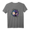 HapFrog Gothic T-Shirt mit Enid Stained Glass Spider Web Silhouettes – Dark, Horror & Halloween Design für Fans